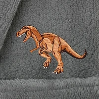 Linum Home Textiles Plush Dino Kids Bathrobe Unisex Long Sleeve Length