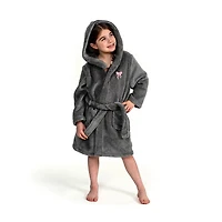 Linum Home Textiles Plush Bow Girls Long Sleeve Length Robe