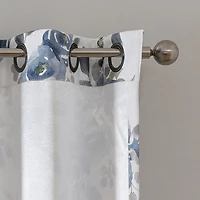 Regal Home Ayden Floral Grommet Top Energy Saving Blackout Single Curtain Panel