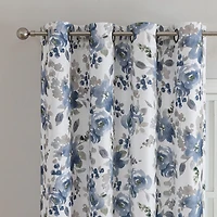 Regal Home Ayden Floral Grommet Top Energy Saving Blackout Single Curtain Panel