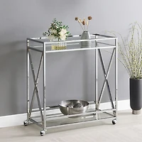 Convenience Concepts Oxford Glass-Top Kitchen Cart