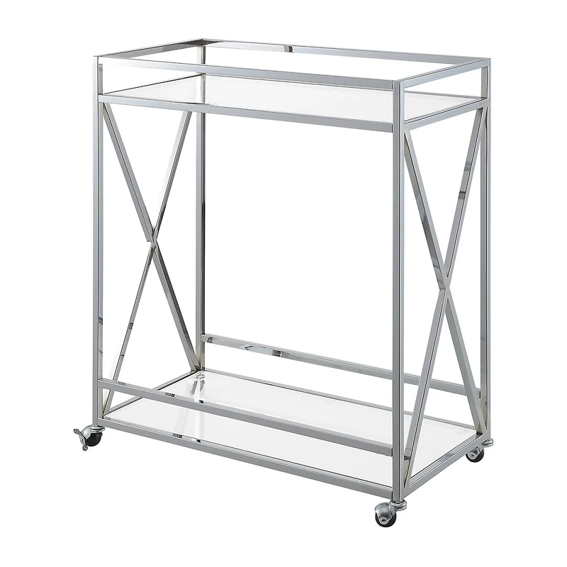 Convenience Concepts Oxford Glass-Top Kitchen Cart