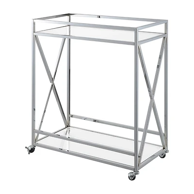 Convenience Concepts Oxford Glass-Top Kitchen Cart