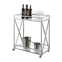 Convenience Concepts Oxford Glass-Top Kitchen Cart