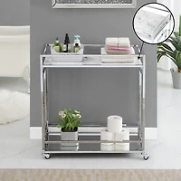 Convenience Concepts Town Square Faux Marble-Top Kitchen Cart