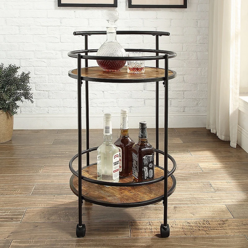 Convenience Concepts Charlie Engineered Wood Kitchen Cart