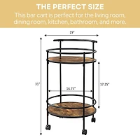Convenience Concepts Charlie Engineered Wood Kitchen Cart