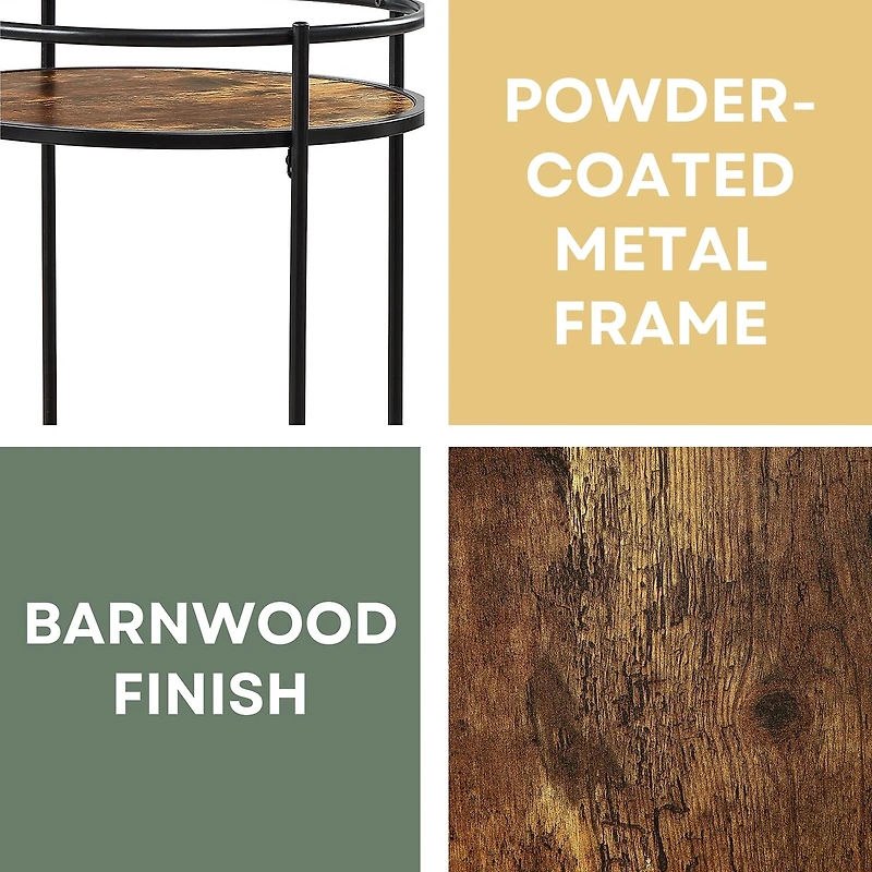 Convenience Concepts Charlie Engineered Wood Kitchen Cart