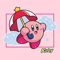 Kirby Brella Womens Juniors Crew Neck Short Sleeve Regular Fit Nintendo Graphic T-Shirt