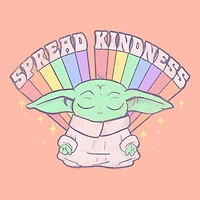 Meditate Kindness Womens Juniors Crew Neck Short Sleeve Slim Fit Star Wars Graphic T-Shirt