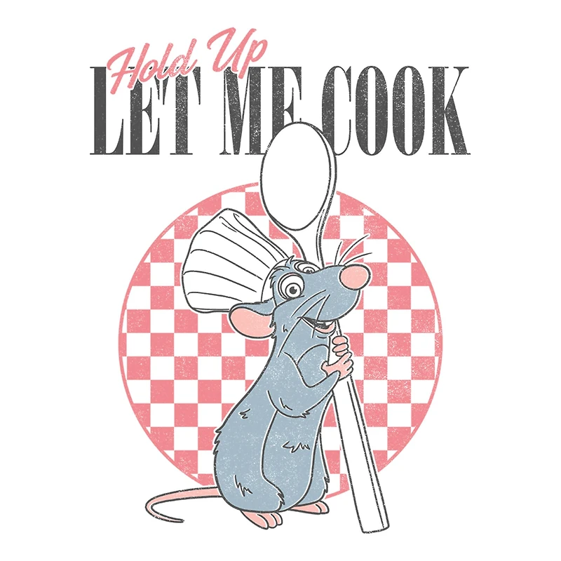 Let Me Cook Womens Juniors Crew Neck Short Sleeve Regular Fit Graphic T-Shirt