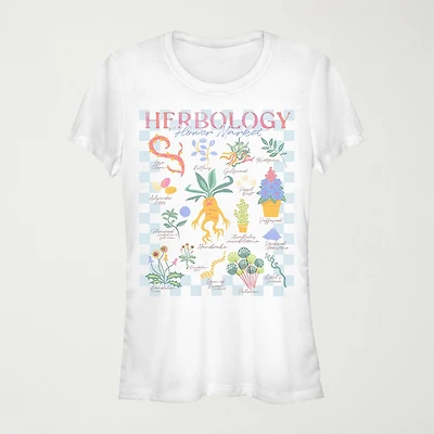 Herbology Flower Market Womens Juniors Crew Neck Short Sleeve Regular Fit Harry Potter Graphic T-Shirt