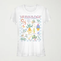 Herbology Flower Market Womens Juniors Crew Neck Short Sleeve Regular Fit Harry Potter Graphic T-Shirt