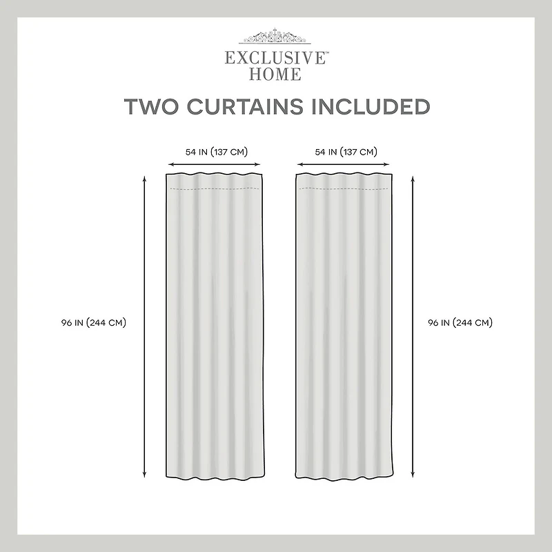 Exclusive Home Curtains Crescendo Tab Top Room Darkening Set of 2 Curtain Panel