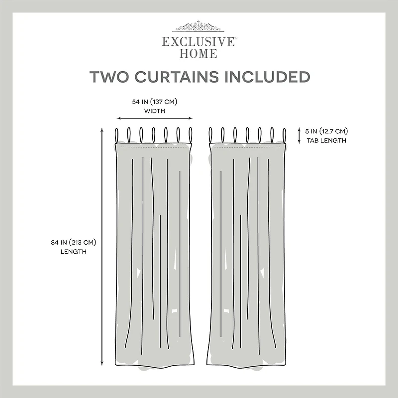 Exclusive Home Curtains Duncan Tab Top Sheer Set of 2 Curtain Panel