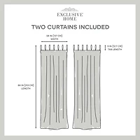 Exclusive Home Curtains Duncan Tab Top Sheer Set of 2 Curtain Panel