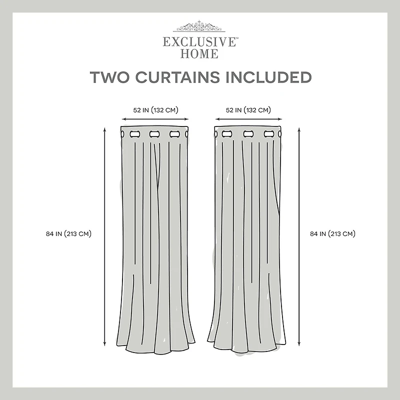 Exclusive Home Curtains Forest Hill Patio Grommet Top Room Darkening Single Outdoor Curtain Panel