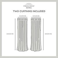 Exclusive Home Curtains Forest Hill Patio Grommet Top Room Darkening Single Outdoor Curtain Panel