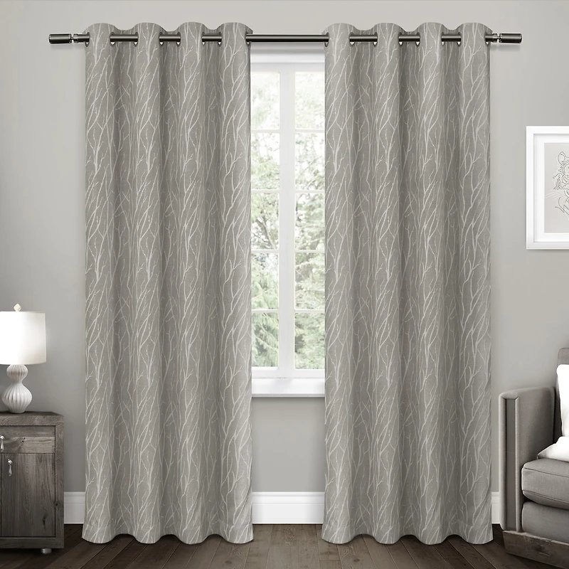 Exclusive Home Curtains Forest Hill Patio Grommet Top Room Darkening Single Outdoor Curtain Panel