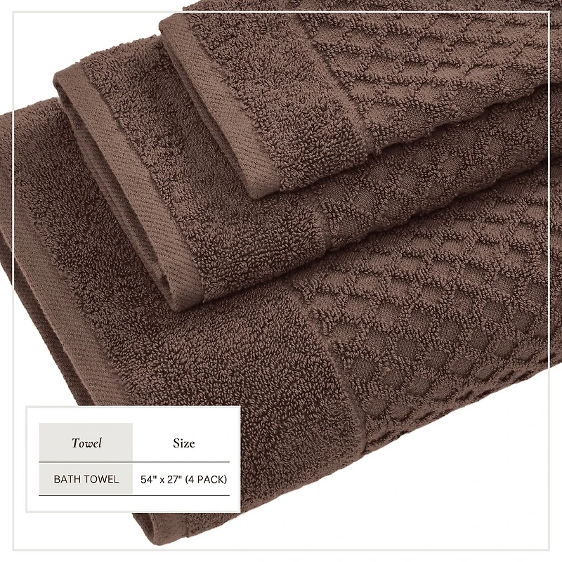 Linery Cotton Textured 4-pc. Quick Dry Bath Towel