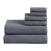 Linery Cotton Loop Textured Oversized 6-pc. Quick Dry Bath Towel Set