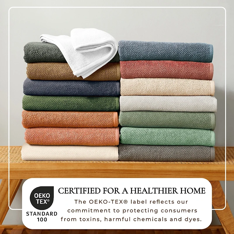 Linery Cotton Loop Textured Oversized 6-pc. Quick Dry Bath Towel Set