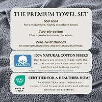 Linery Cotton Loop Textured Oversized 6-pc. Quick Dry Bath Towel Set