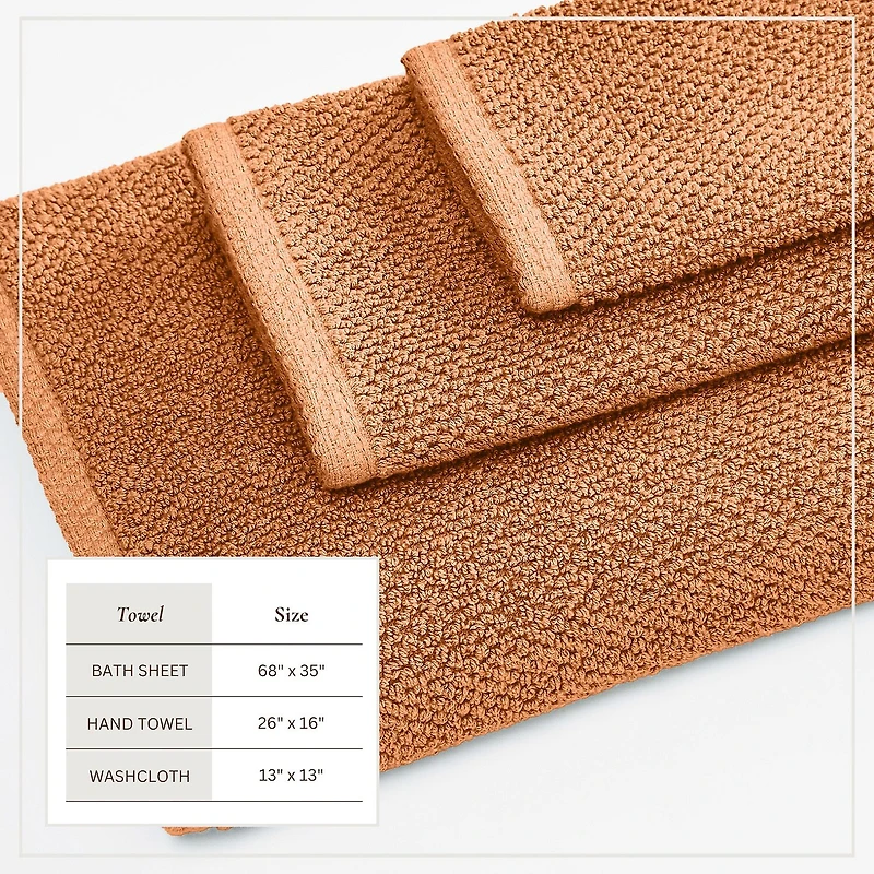 Linery Cotton Loop Textured 6-pc. Quick Dry Bath Towel Set