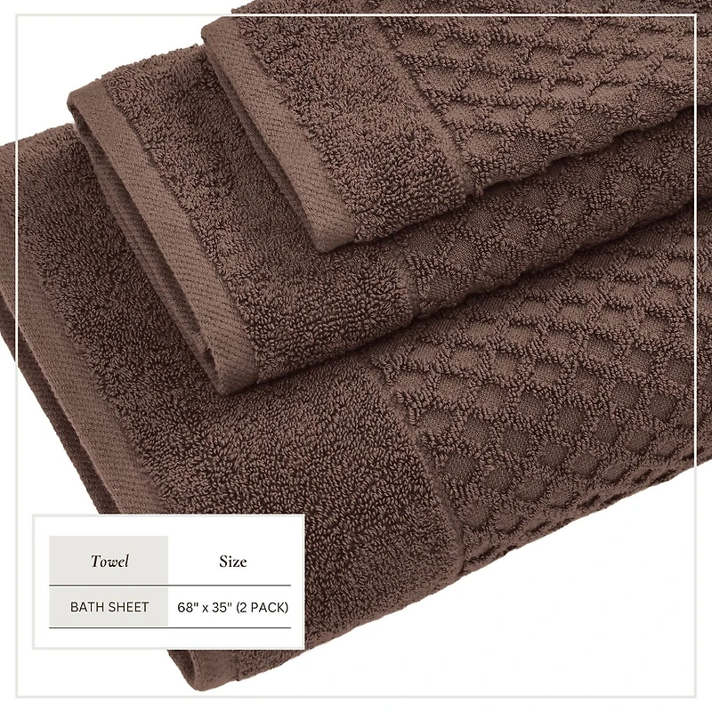 Linery Cotton Waffle Oversized 2-pc. Bath Sheet