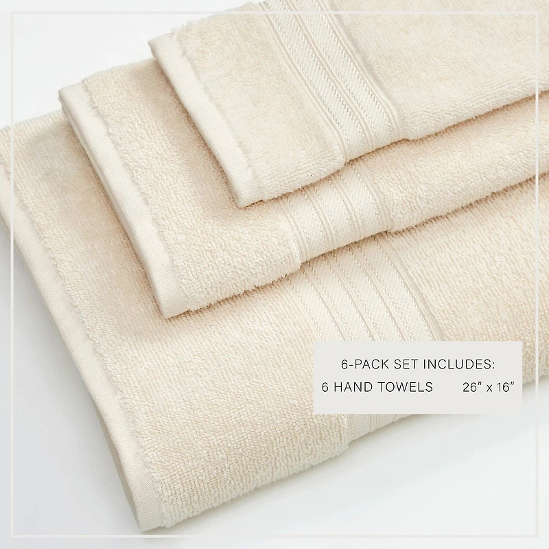 Linery Cotton Everyday 6-pc. Hand Towel