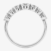 G / Si2) Womens 2MM CT. T.W. Lab Grown White Diamond 10K Gold Anniversary Band