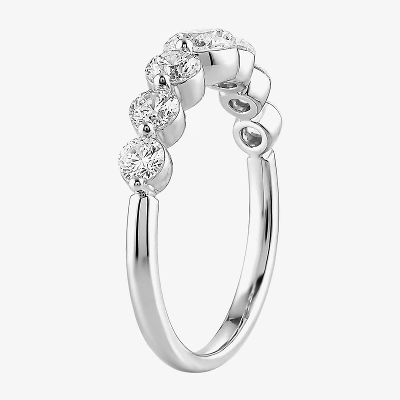 G / Si2) Womens 2MM CT. T.W. Lab Grown White Diamond 10K Gold Anniversary Band