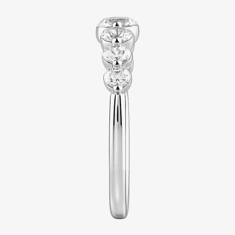 (G / Si2) Womens 2MM 1 CT. T.W. Lab Grown White Diamond 10K Gold Anniversary Band