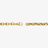 Mens 14K Gold Over Stainless Steel 24 Inch Link Chain Necklace