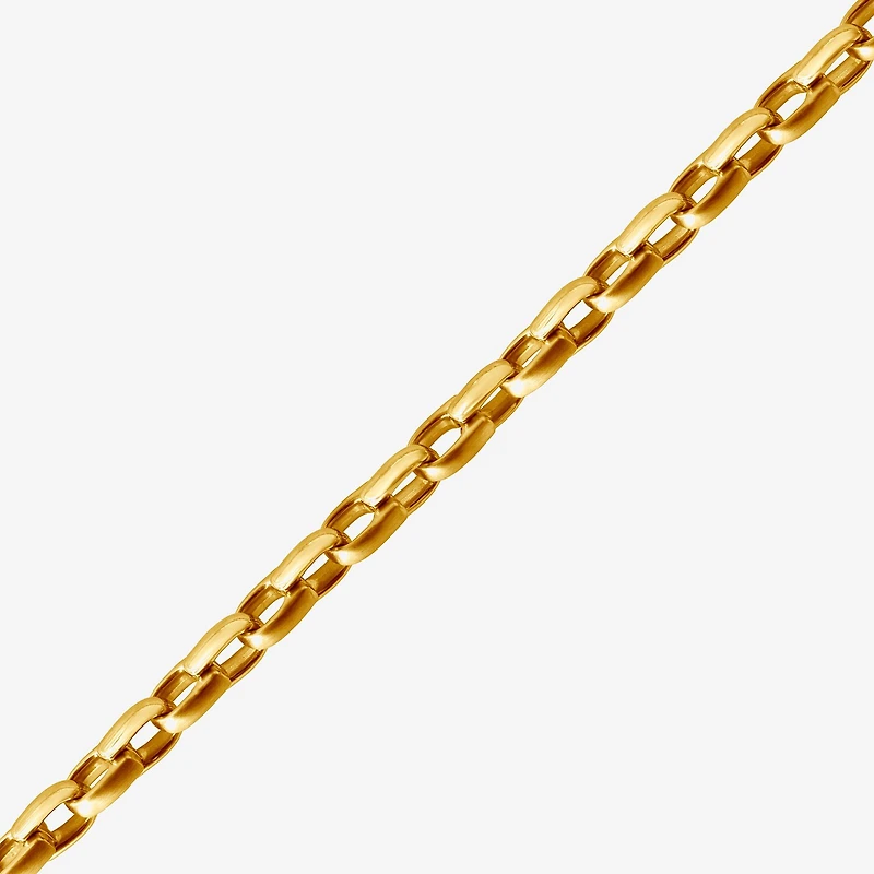 Mens 14K Gold Over Stainless Steel 24 Inch Link Chain Necklace