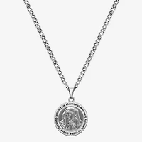 Mary Mens Stainless Steel 24 Inch Pendant Necklace