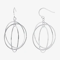 Silver Reflections Womens Pure Silver Over Brass Round Drop Earrings