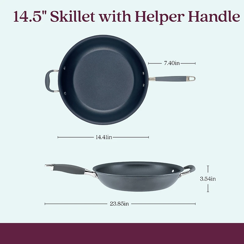 Anolon Advanced Home Hard Anodized 14.5" Skillet with Helper Handle