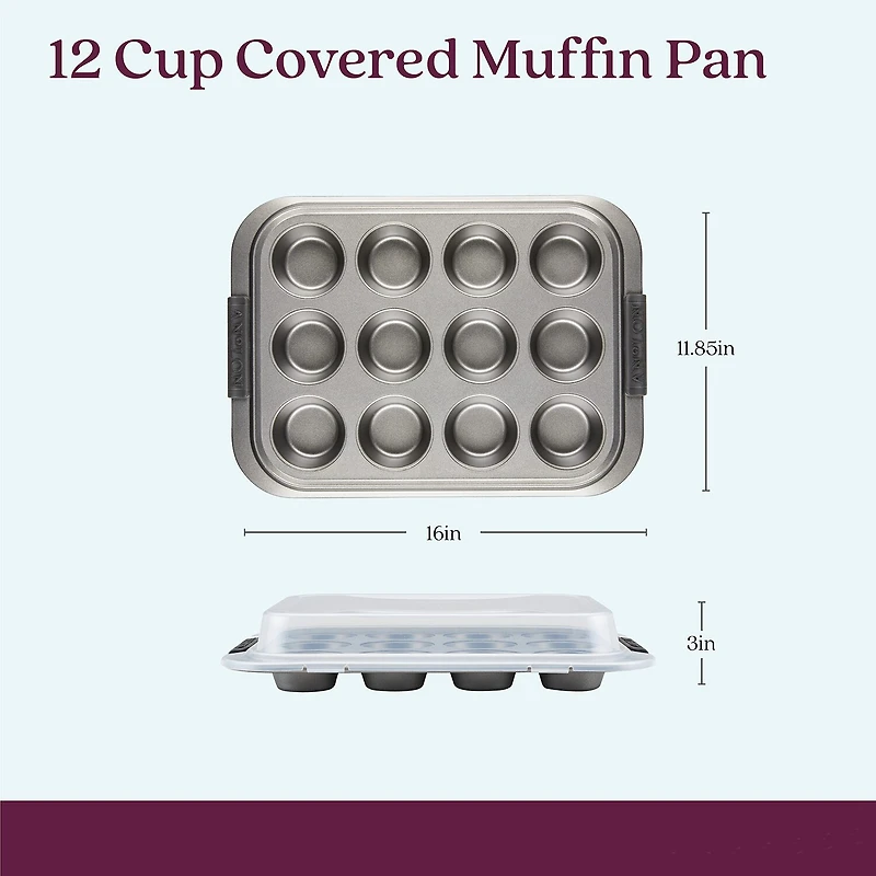 Anolon Advanced 12-Cup With Lid Non-Stick Muffin Pan