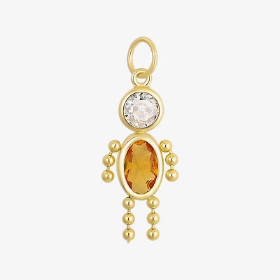 10K Gold November Birthstone Babies Boy Charm