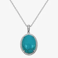 Womens Enhanced Green Turquoise Sterling Silver 2-pc. Jewelry Set