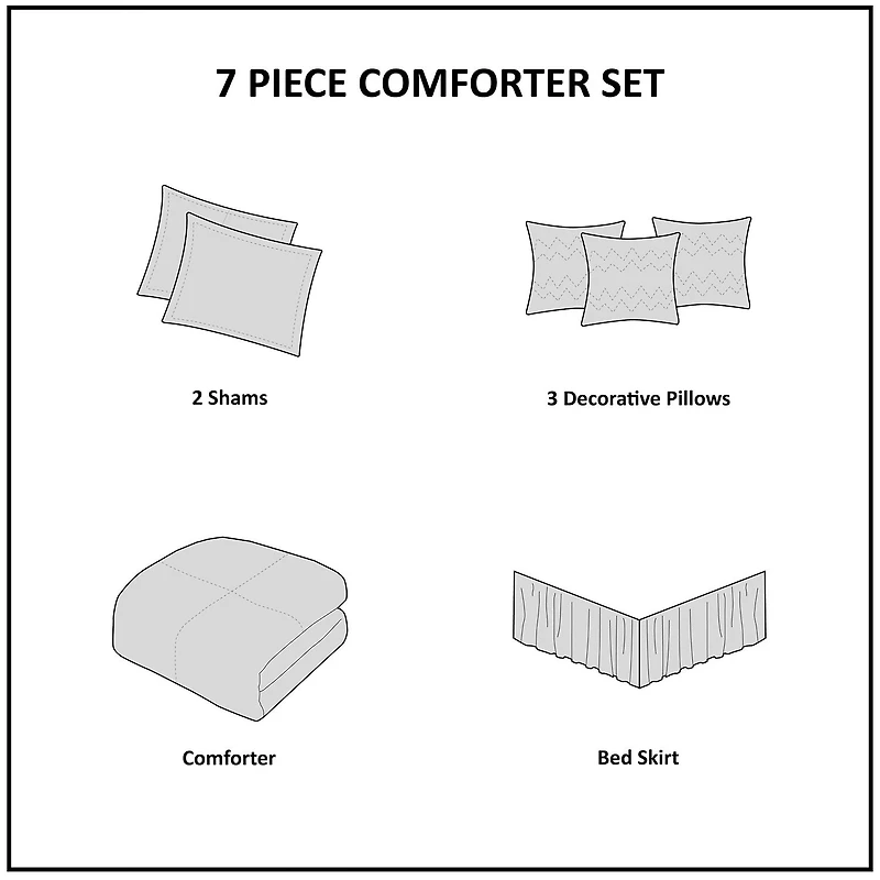 Madison Park Channing 7-pc. Comforter Set