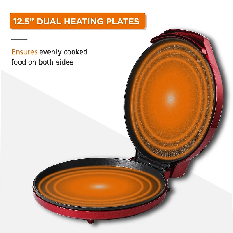 Commercial Chef 12.5 Inch Pizza/Quesadilla Maker