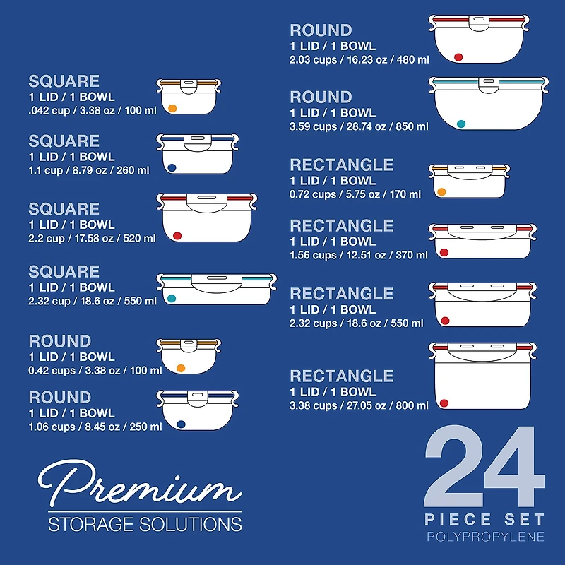 Lock & Lock 24-pc. Food Container