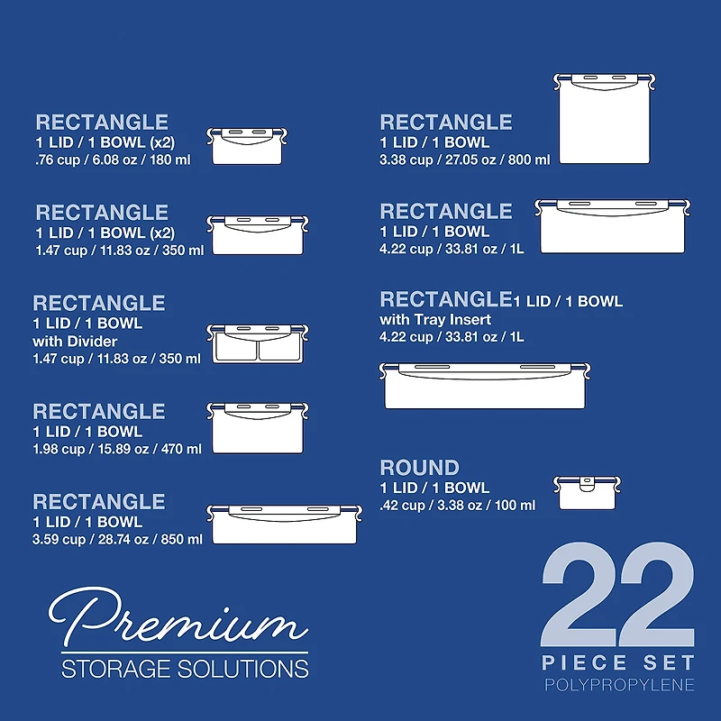 Lock & Lock 22-pc. Food Container