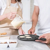 Commercial Chef Mini Pancake Maker Cast Iron Grill Pan