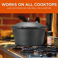 Commercial Chef 2.0 Qt Cast Iron With Lid Sauce Pan