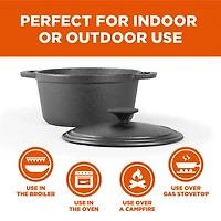 Commercial Chef 3 1/2 Qt Cast Iron Dutch Oven