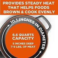 Commercial Chef 6 1/2 Qt Cast Iron Dutch Oven