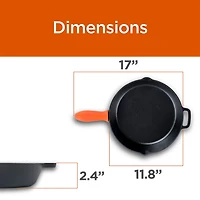 Commercial Chef Handle Holder 12 Inch Cast Iron Skillet